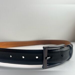 Tulliani Italian Calfskin Black‎ Leather Belt 7701